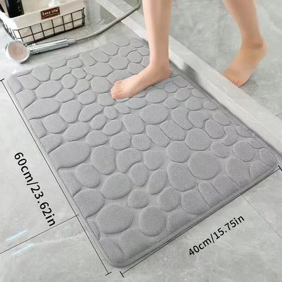 Pebble Embossed Bath Blanket, Memory Foam Absorbent Floor Mat, Bathroom Floor Mat, Anti-skid Door Blanket, Indoor Floor Mat