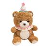 Plush Bear Toy With Cute Hood For Kids Gift Girls Party Decor