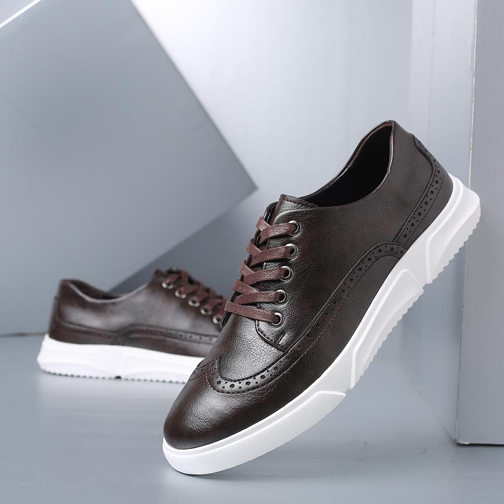 All-match Leather Casual Shoes Business Formal Office Shoes Elegantes Mens Casual Leather Shoes Leisure Walk Man Oxford Footwear
