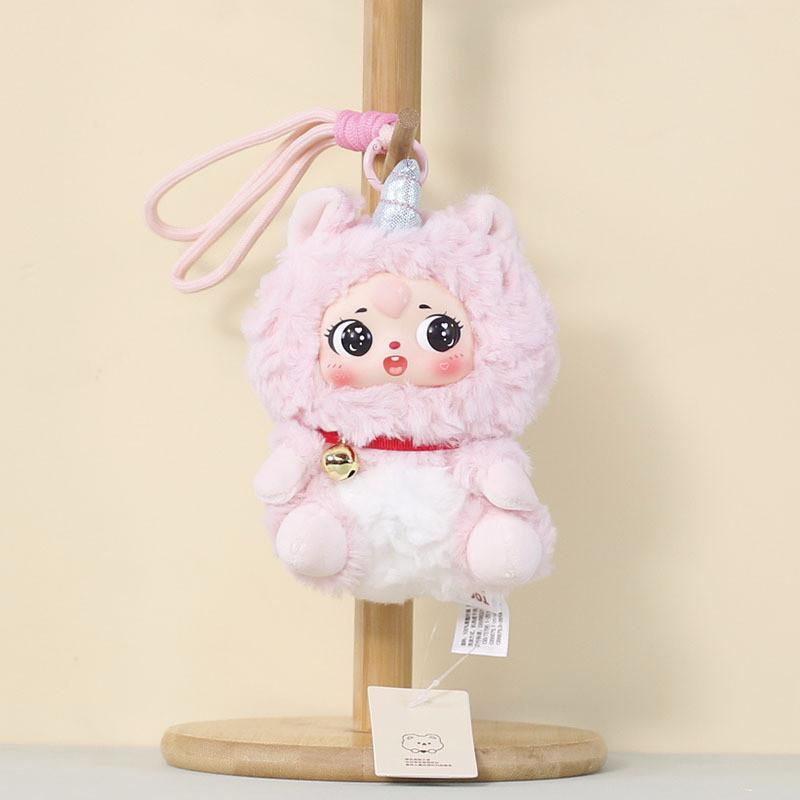 Cute Raccoon Plush Hanging Toy With Movable Eyes For Bag Decor And Collectors