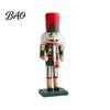Solid Wood Holiday Gift Wooden Nutcracker Soldier Figurine, Handcrafted Christmas Tabletop Ornament Handmade Festive for Desk And Bookshelf