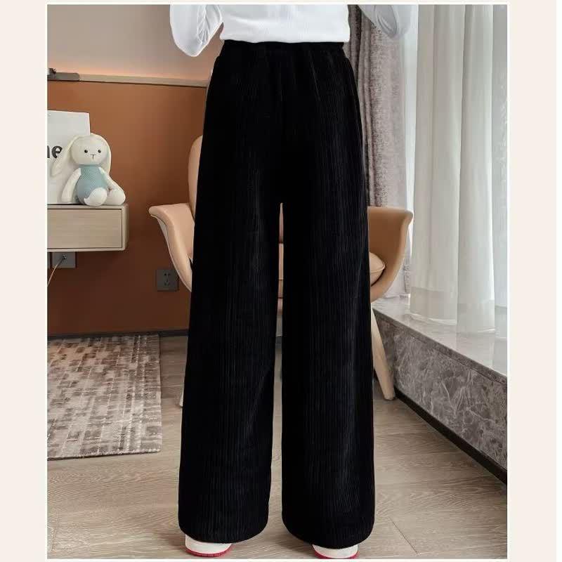 

Широкі штани для дівчаток з флісовою підкладкою - Осінньо-зимова мода 140