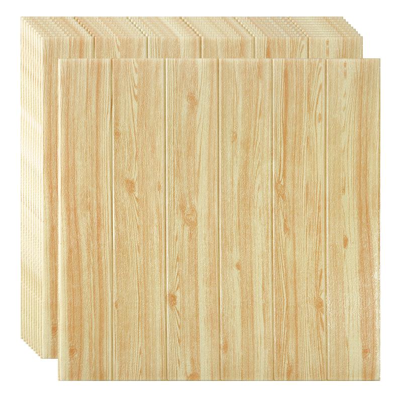 Adesivo da Parete 3D Effetto Legno: Pannello in Schiuma Morbido e Impermeabile per Decorazione di Soffitto e Parete del Soggiorno