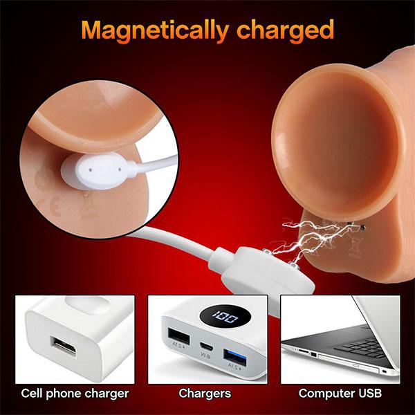 Strong Big Dildo Vibrator For Women Heating Thrusting Telescopic Rotating Dildos With Suction Cup Female Stimulator Sex Toys