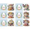 6PCS DIY Diamond Painting Greeting Card Set Rhinestone Diamond Art Mosaic Postcards for Birthdays Thanksgiving and Holidays