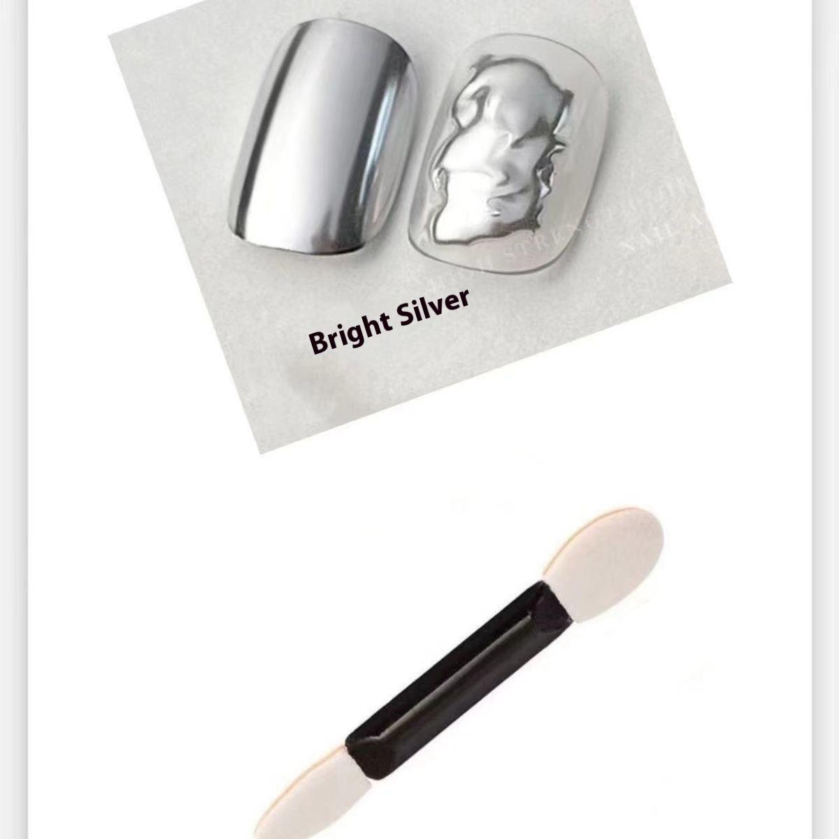 Металлическая волшебная зеркальная пудра для ногтей, украшения для ногтей, супер яркое ретро-зеркальное украшение цвета шампанского, золота и серебра, краска для ногтей