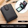 Large Capacity Men's Zipper Wallet 11/16 Slots Portable Coin Purse Luxury Small Card Bag  Male