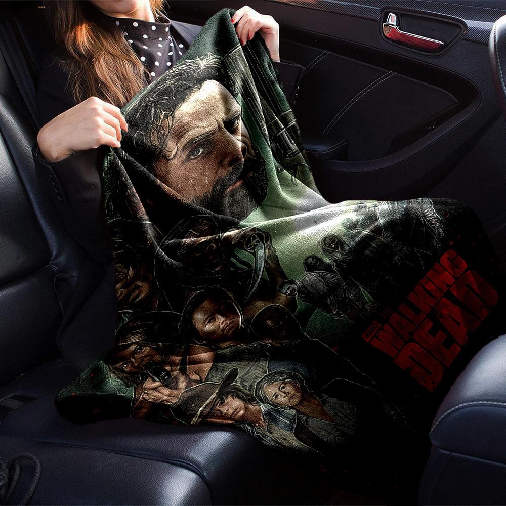1pc Walking Dead Throw Blanket Soft Flannel, Cozy All Season Polyester Perfect for Home, Office