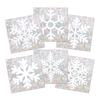 6Pcs Sun Catcher Snowflake Window Sticker Electrostatic Removable Snowflake Glass Decal Christmas Bedroom Living Room Decoration