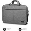Sacoche Pour Ordinateur Portable - SUBBLIM - Elite Grey - 15,6'' - Double Fermeture Éclair - Gris