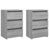 VidaXL Tables de chevet 2 pcs Sonoma gris 40x35x62,5cm Bois ingénierie 815174