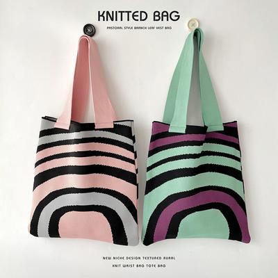 Pletená kabelka cez rameno Veľkokapacitná nákupná taška Tote Bag Woman