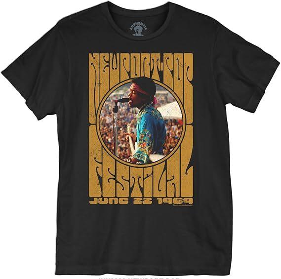 Мужская футболка Jimi Hendrix Newport Pop Festival - 22 июня 1969 г. - Новая XXL