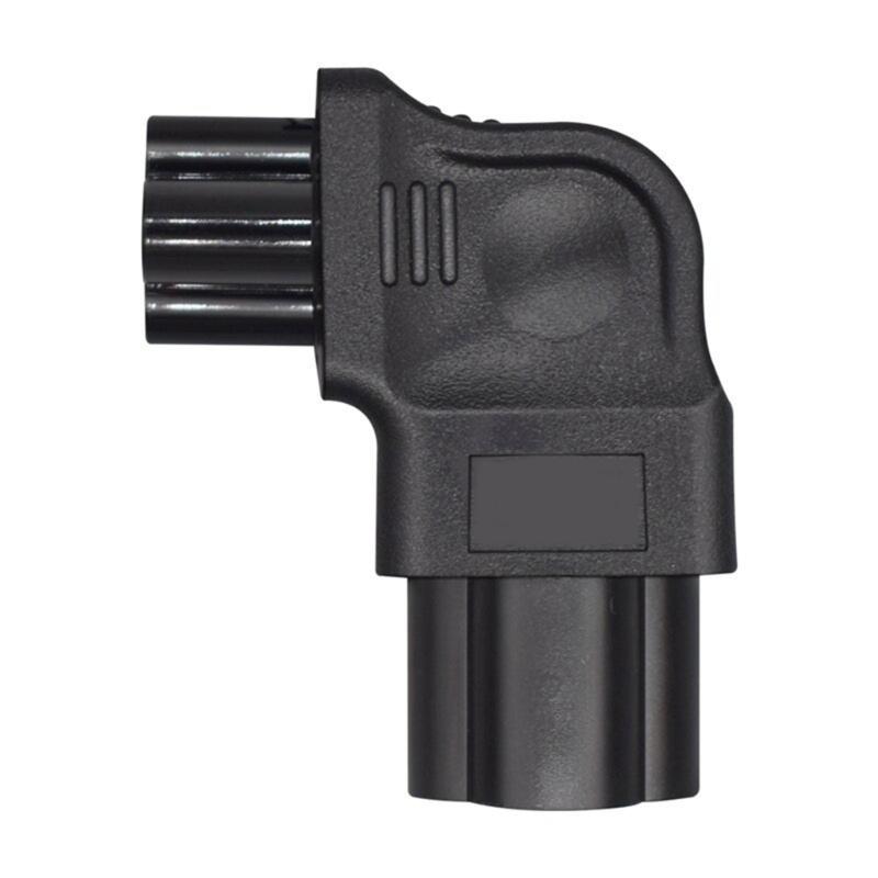 PVC IEC320 C6 To C5 Power Adapter, Left Angle Cloverleaf Male To Female Connector for Electronic Devices