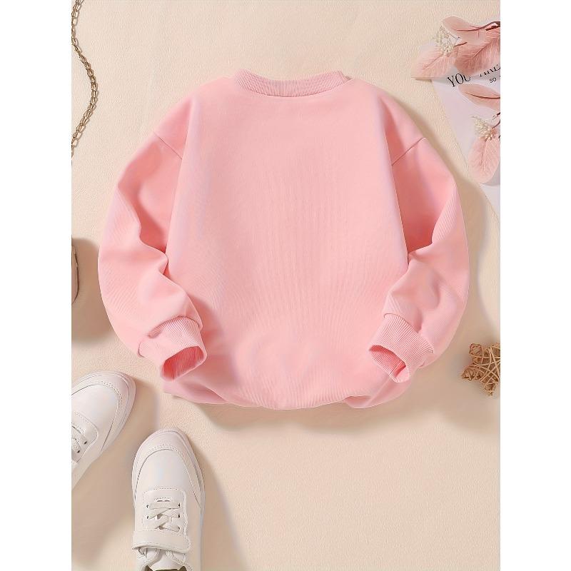 European Sizes Kids Halloween Ghost And Bat Print Long Sleeve Round Neck Sweatshirt, Casual Knit Top, Regular Length, All-Season Fashion Sweatshirt