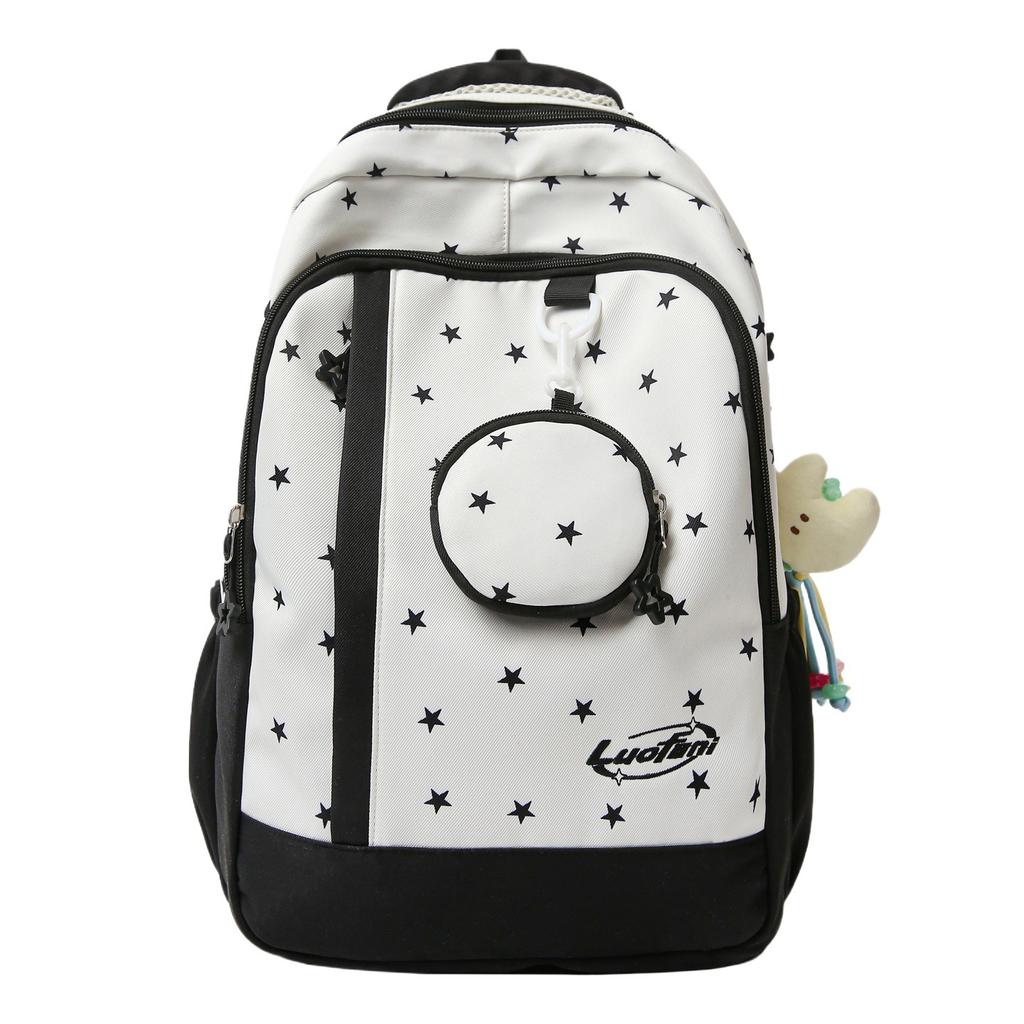 Schoolbag Korean new cute backpack versatile fresh ins lightweight large-capacity backpack star college student first school bag