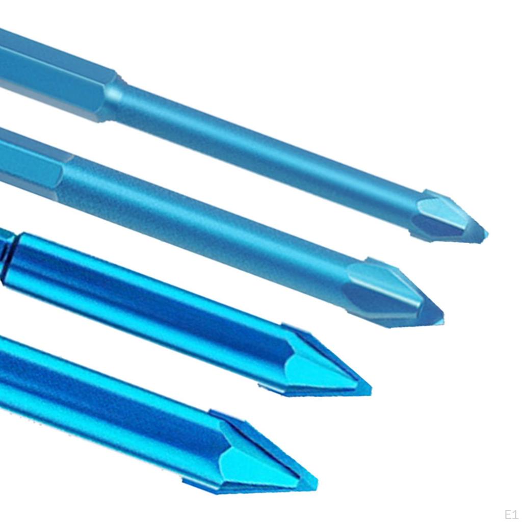 4 Pieces Tile Drills Bits Multipurpose Eccentric for Masonry Ceramic Marble