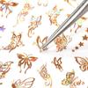 Holographic 3D Butterfly Nail Art Stickers Multi-Purpose Adhesive Sliders for Colorful DIY Nail Designs