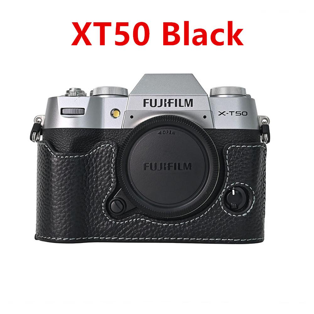 Halbkörperhülle aus echtem Leder für Fujifilm XE5 XT50 X100VI XHalf Fuji X-E5 X-T50 X-Half x100vi Untere Abdeckung mit Batterieöffnung