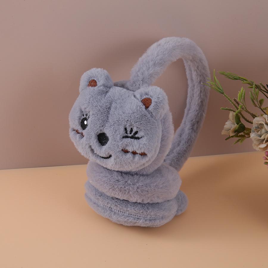 Plush Warm Cartoon Earmuffs with Kitten and Rabbit Ears