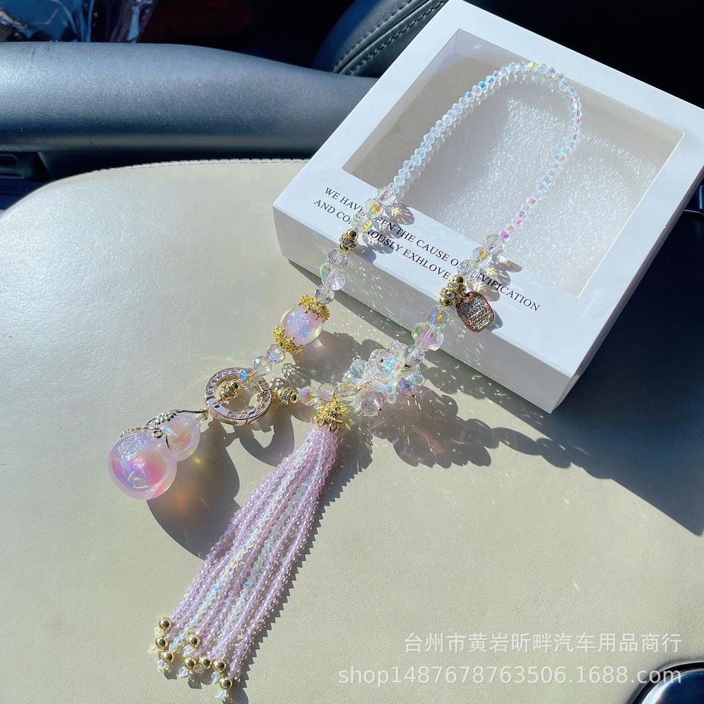 Crystal Gourd Car Hanging Pendant Interior Decoration Ornament For Women