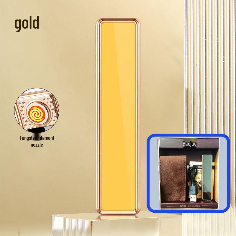 USB Rechargeable Silent Ultra-Thin Mini Lighter – Trendy TikTok Style for Men