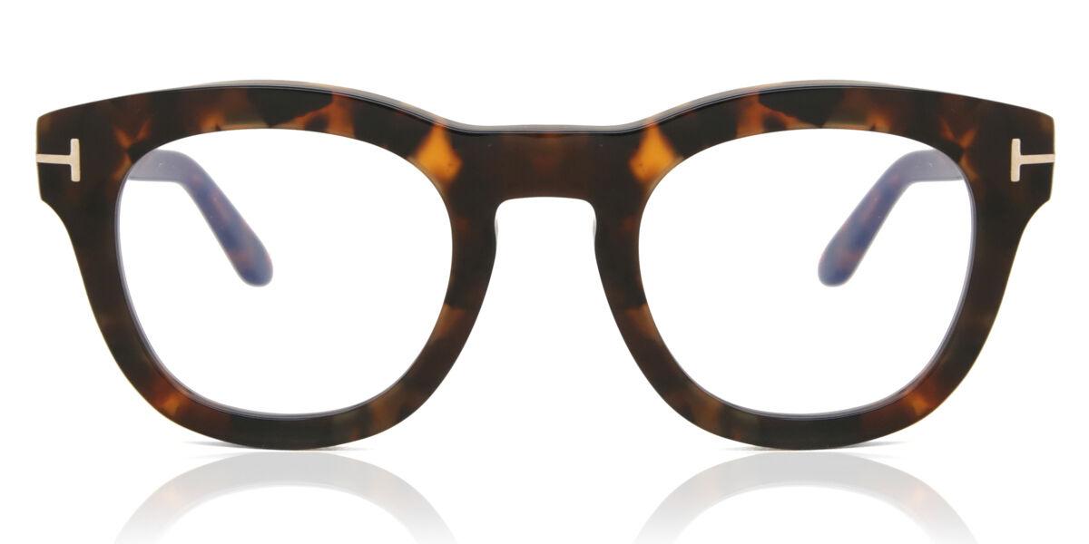

Tom Ford Ft5873 B Blue Light Block 052 Men Eyeglasses Dark Tortoise/49