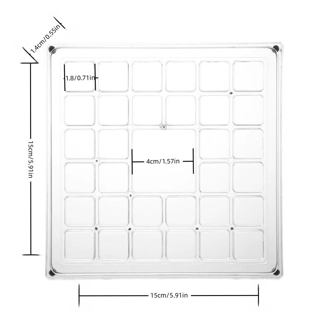 

Acrylic Large Transparent Seashell and Stones Display Box with Magnetic Multi-Grid Storage