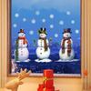 Double-Sided Adhesive Snowman Christmas Wall Sticker for Living Room, Bedroom, and Windows (Model MLJ-31)