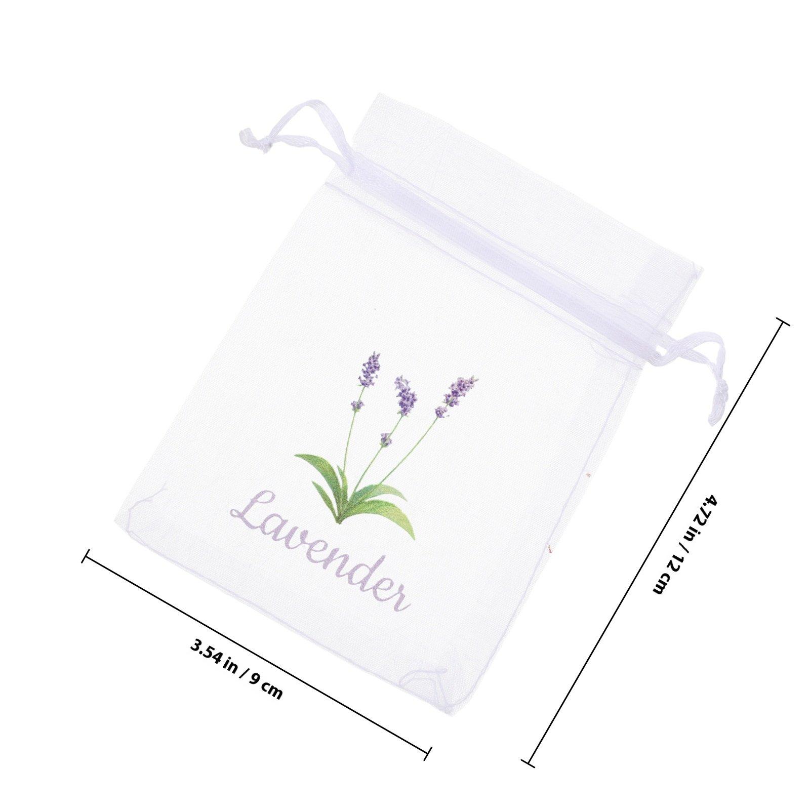 

20Pcs Lavender Sachet Bags Organza Gauze Fabric Mesh Bulk Empty Drawstring Closet Fresheners Aromatherapy Wedding Party Favor белый
