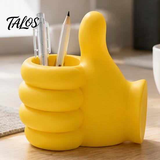 Desktop Accessory for Office 3D Printed Thumbs‑Up Pen Holder, Funny Gesture Shaped Desk Organizer, Creative Large Capacity Organizer Pencil