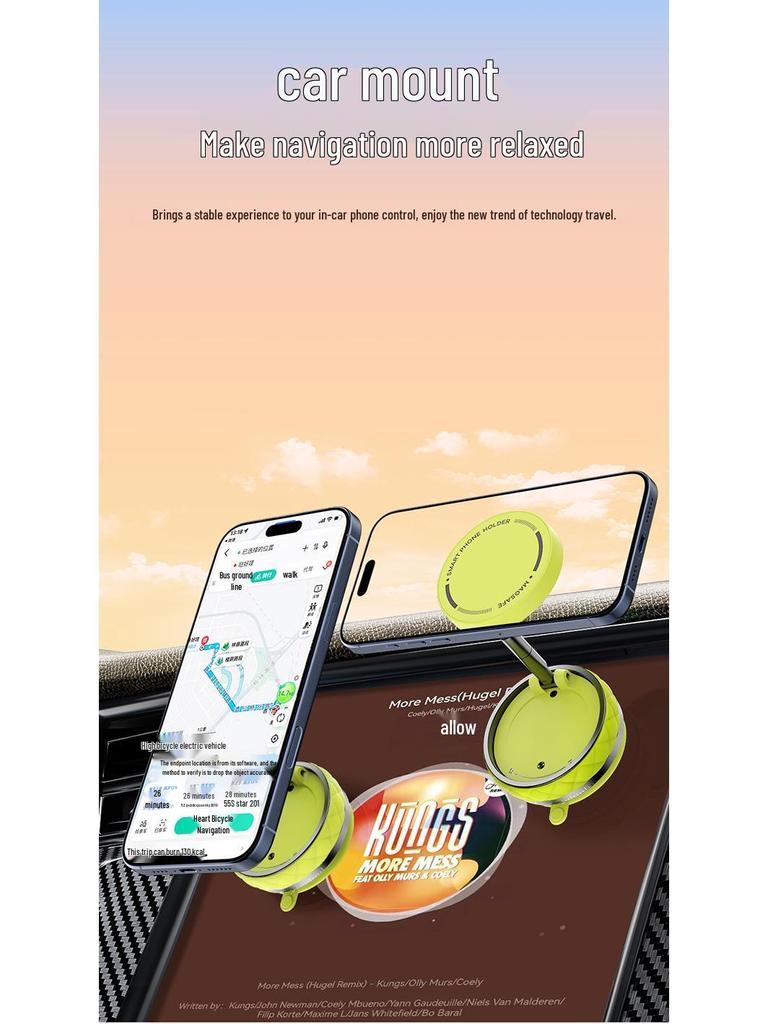 Foldable Magnetic Suction Car Mount & Desktop Phone Holder