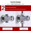 Valvola ad angolo Larsd in ottone a uno in due uscite con deviatore a 3 vie