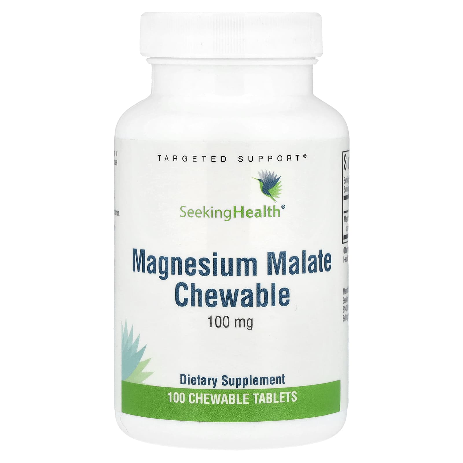 

Magnesium Malate Chewable, 100Mg, 100 Chewable Tablets