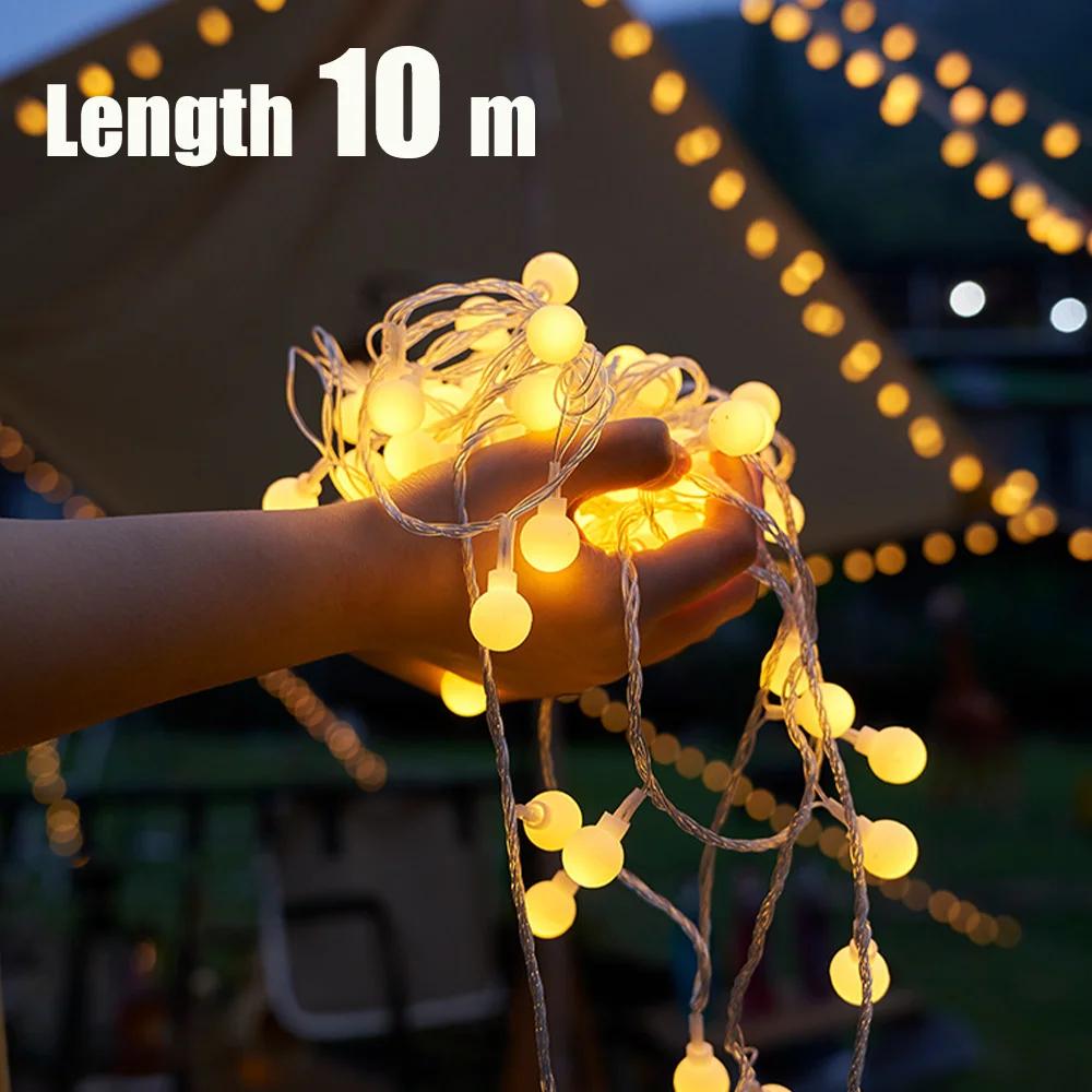 Lichterketten Campinglampe Outdoor Kristallkugel Lichter Wasserdichtes USB-betriebenes Terrassenlicht für Campingzelt