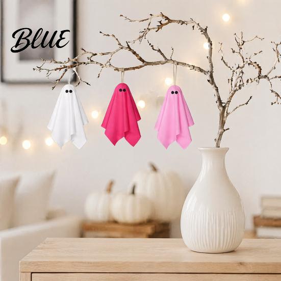 Lightweight Ghost Hanging Matte Finish Decor Pink Pastel Decor Halloween White Soft Pendant Fabric Ornaments Cute Spooky Party Home