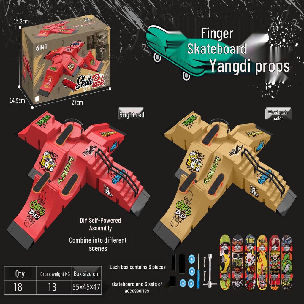 Cross-Border Mini Skateboard Park Set: Creative Toy for Kids