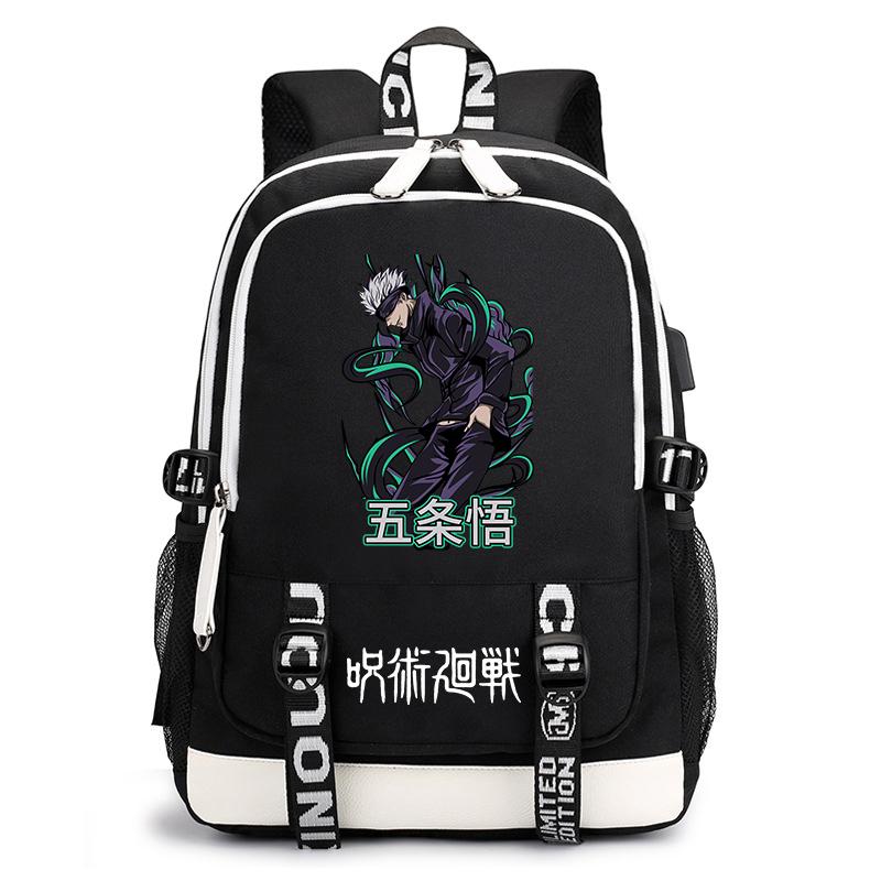Jujutsu Kaisen Druck Schülerrucksack Lässiger Anime Tagesrucksack für Jungen Mädchen Schultasche Leicht