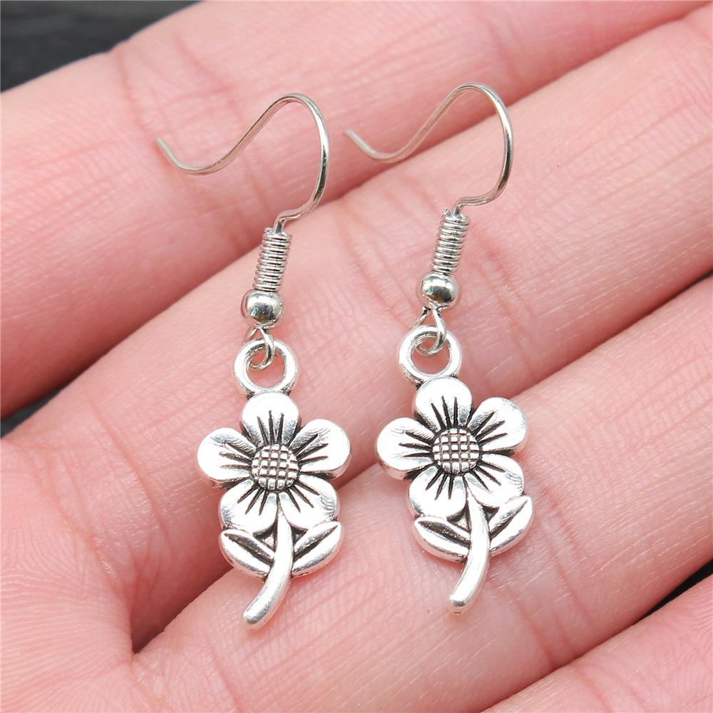 54 Styles Vintage Fashion Women Jewelry Flower Dangle Earring Drop Jewelry Accessories For Women Sunflower Rose Daisy Earrings