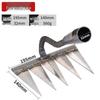 Dual-Use Reinforced Multi-Tooth Hoe and Rake for Soil Loosening and Weeding