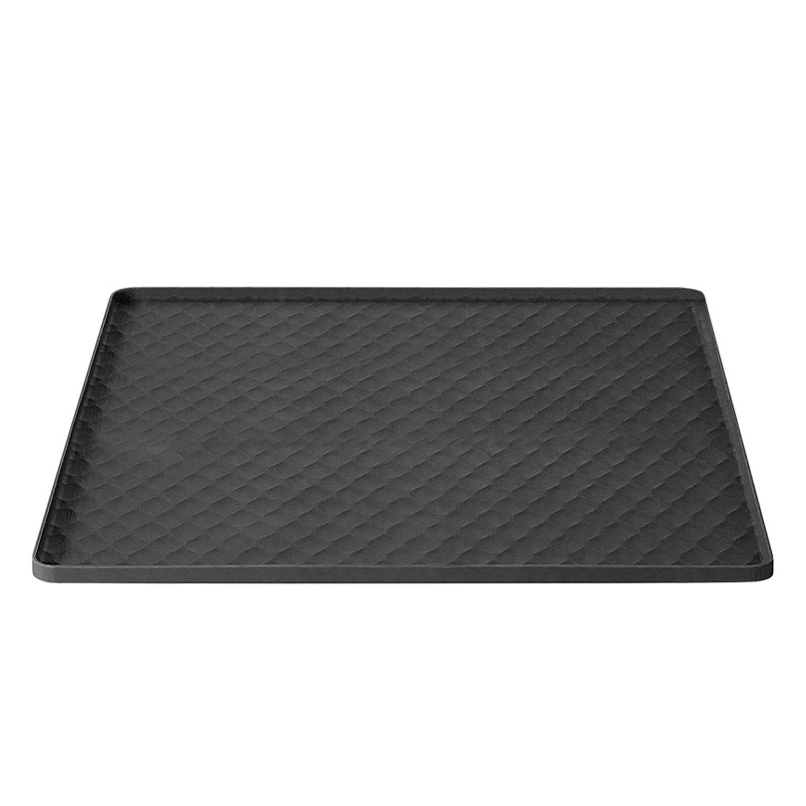 

Durable Silicone Under-Sink Mat Waterproof Drip Tray Liner For Kitchen & Bathroom Cabinets Easy-Clean Storage Solution чёрный