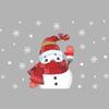 Waving Christmas Snowman Snowflake Home Decoration Glass Windows Window Stickers
