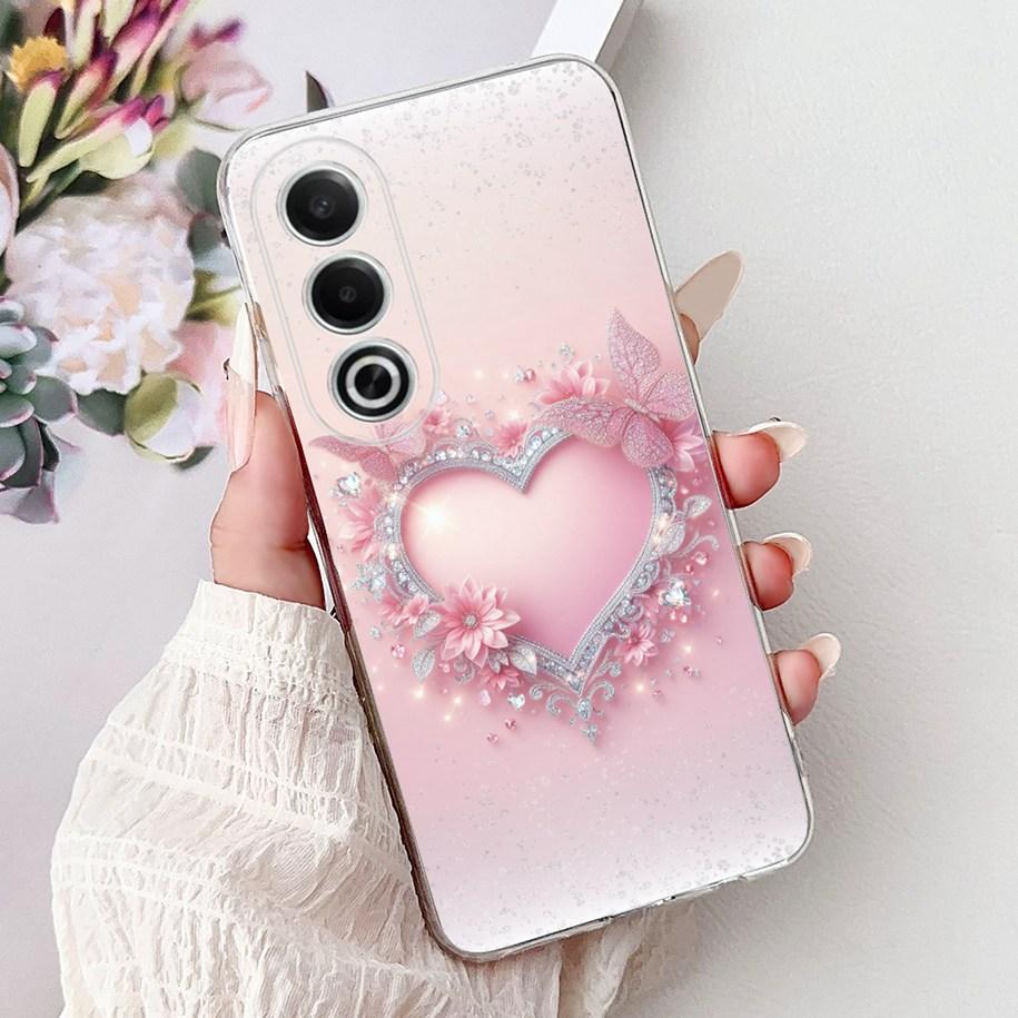 For OPPO K12x A80 Case 2024 New Fashion Love Heart Soft Silicone Back Cover For OPPO A3 Pro 5G CPH2639 A 80 K 12x CPH2667 Bumper