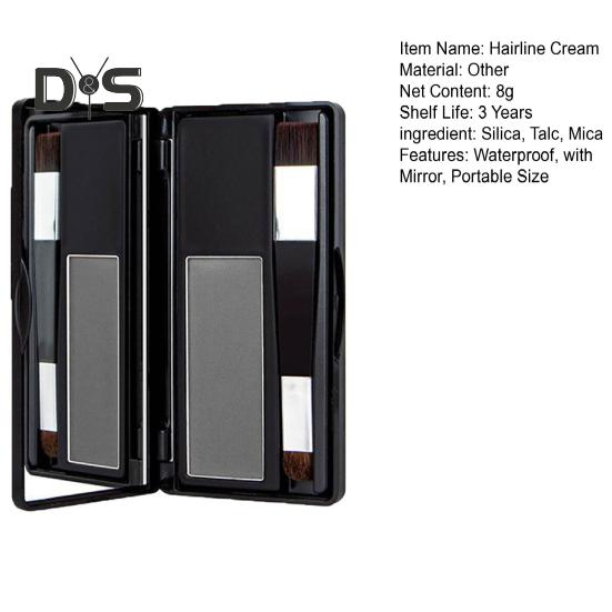 8G Hairline Cream with Mirror Brush Waterproof Sweat-proof Root Touch Up Hair Powder Men Women Instantly Thin Hair Eyebrow Beard Line Coverage