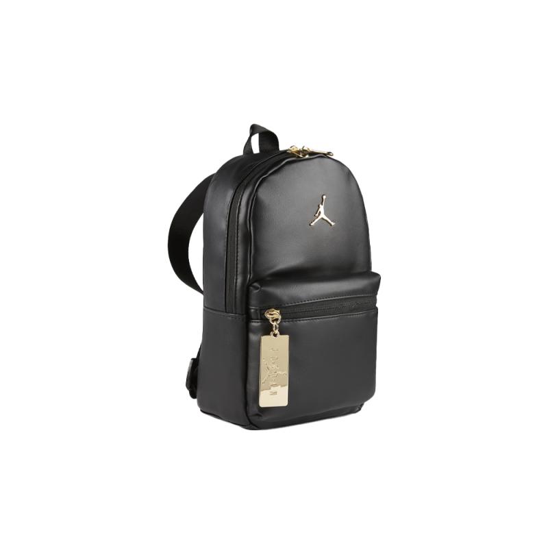 Jordan Microfiber Synthetic Leather Backpack Small Size Unisex Black Jordan DH0410-010
