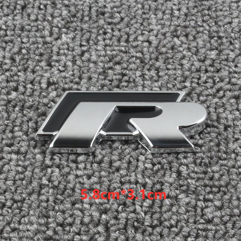 hsvrd1 2026 Hot For VOLKSWAGEN VW 3D Metal R Rline Emblem R line Badge Body Sticker For Volkswagen Golf Tiguan Touareg Polo GTI CC Pass