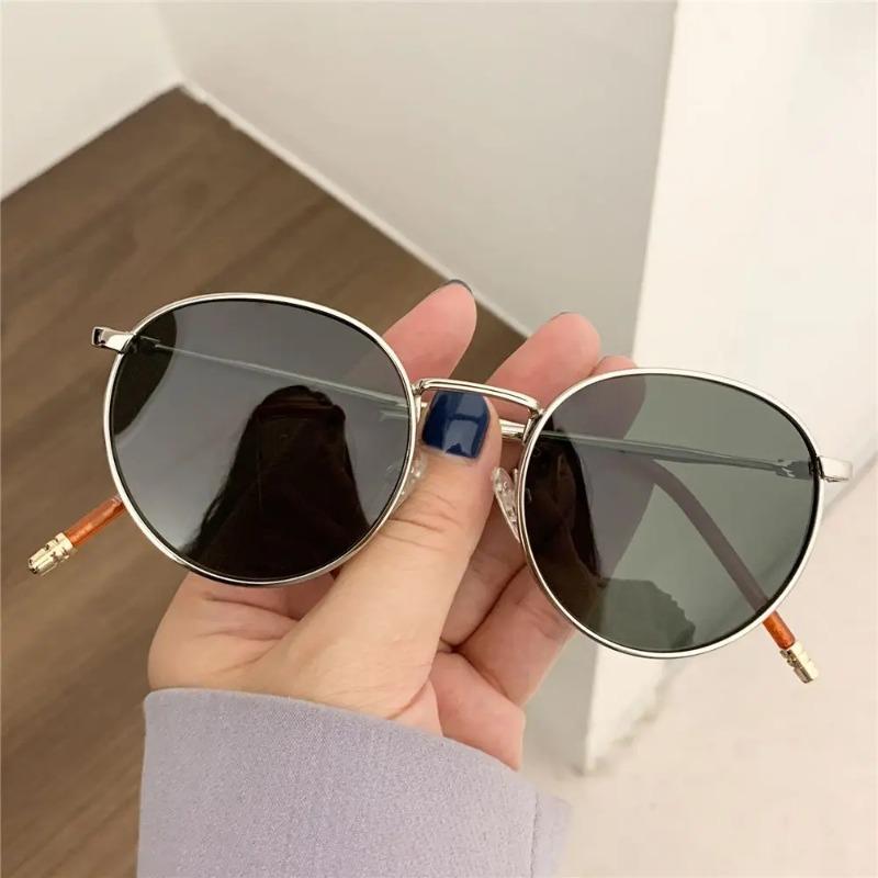 Stylish Eyeglasses Fishing Metal Frames Shades Round Sun Eyeglasses Women's Eyewear Vintage Female Male Sunglasses UV400 Gafas De Sol