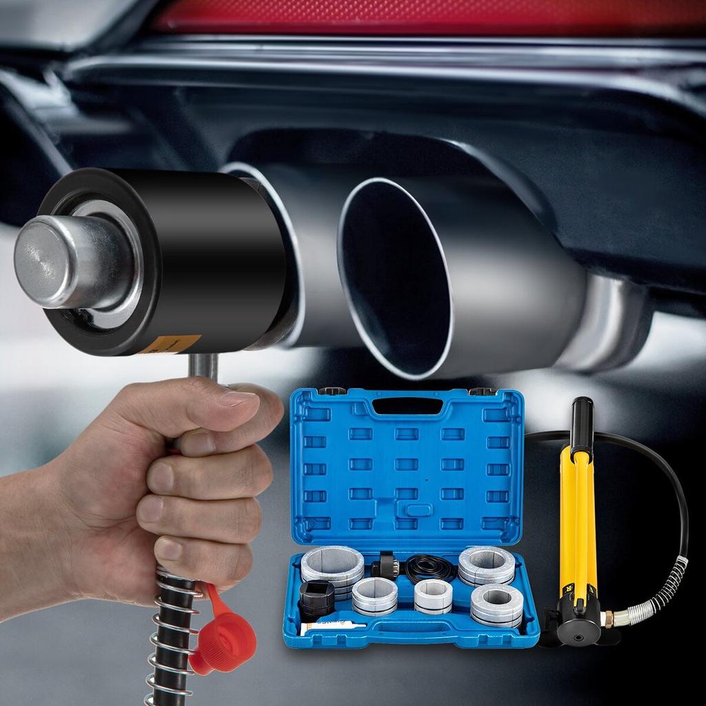 Hydraulic Exhaust Pipe Expander, 1-5/8" to 4-1/4" size, 10 T Manual Hydraulic Pipe Stretcher w/4 Dies and 2 Storing Case for Copper, Aluminum Tubes in