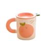 Fruit Mug Ceramic Mug with Lid Home Office Drinking Cup Student Milk Mug Gift Cup Gift Box Ins Style
