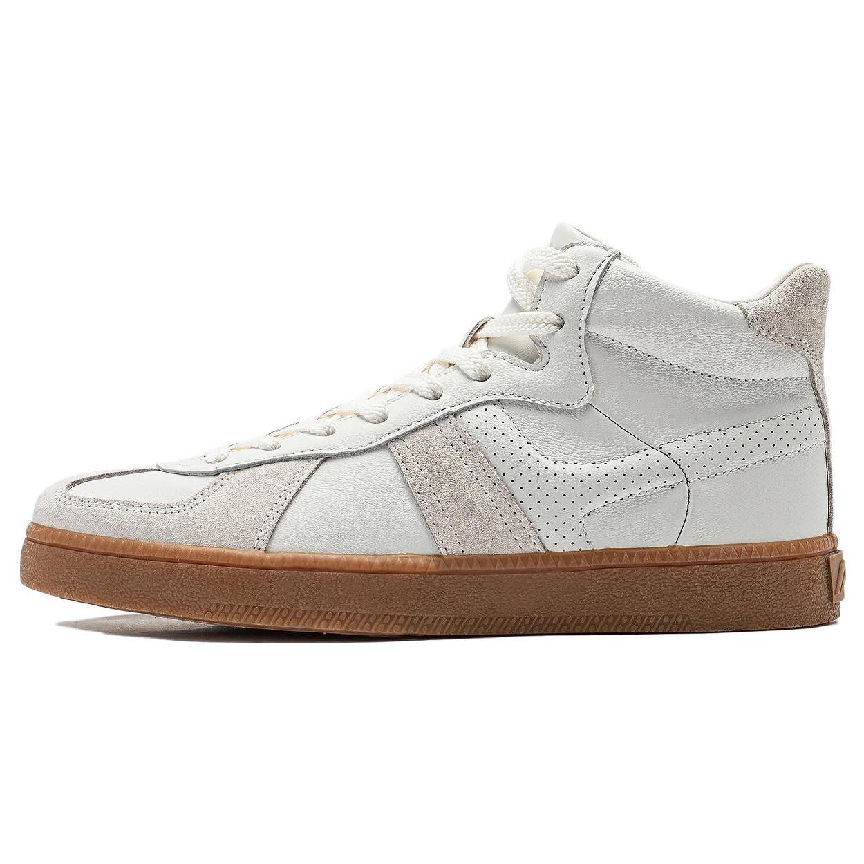 

LiNing YunChuan HI Нескользящие, Износостойкие, Дышащие Высокие Повседневные Кроссовки Женские Белый Туман 36